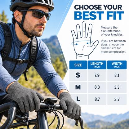 Gants de compression complets tactiles respirants