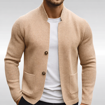 Lässiger, eleganter Herren-Cardigan mit Strukturstrick