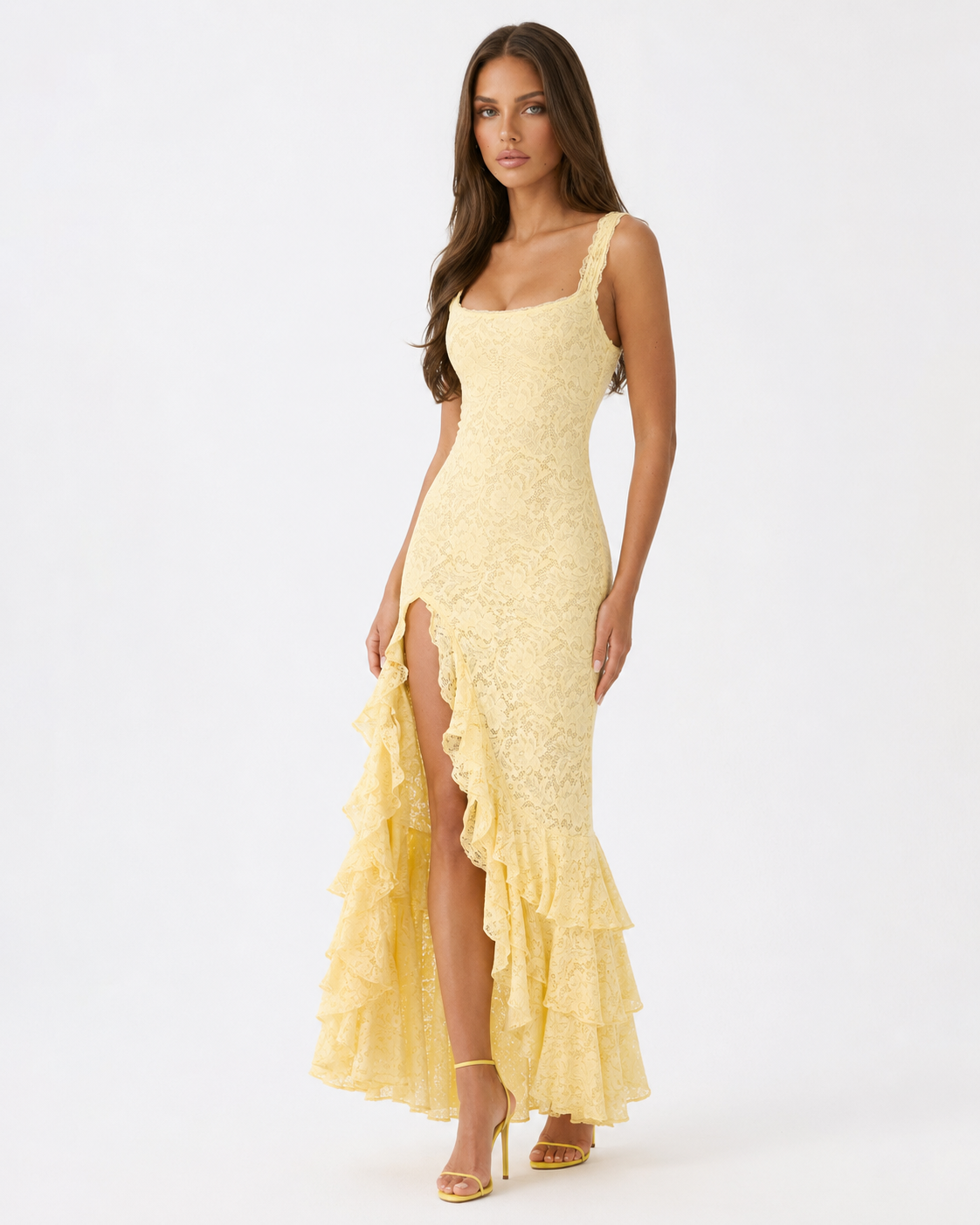 Robe Maxi Dentelle Amalfi – Élégance Romantique