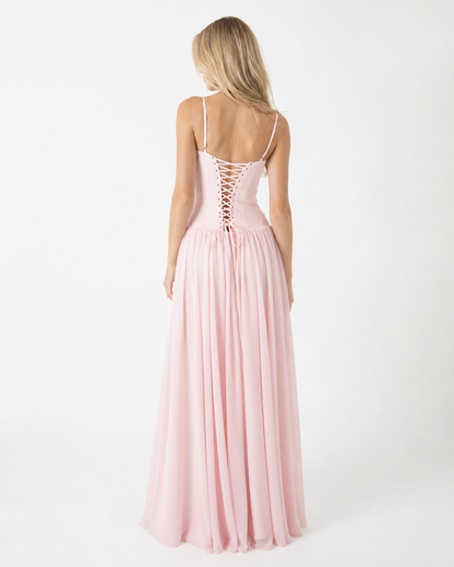 Robe Maxi Blush Belle – Silhouette Fluide et Élégamment Chic