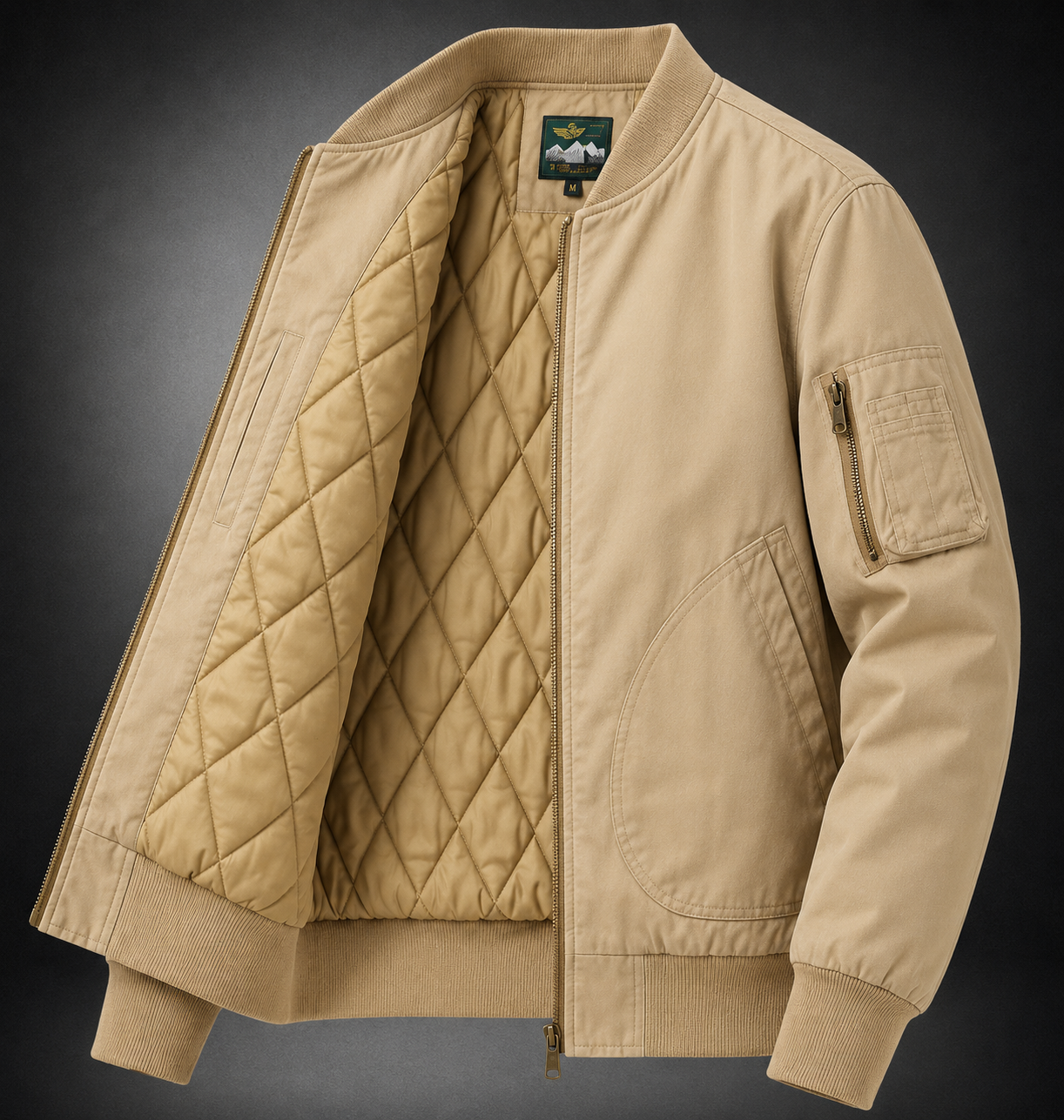 Blouson bomber homme coupe décontractée col baseball