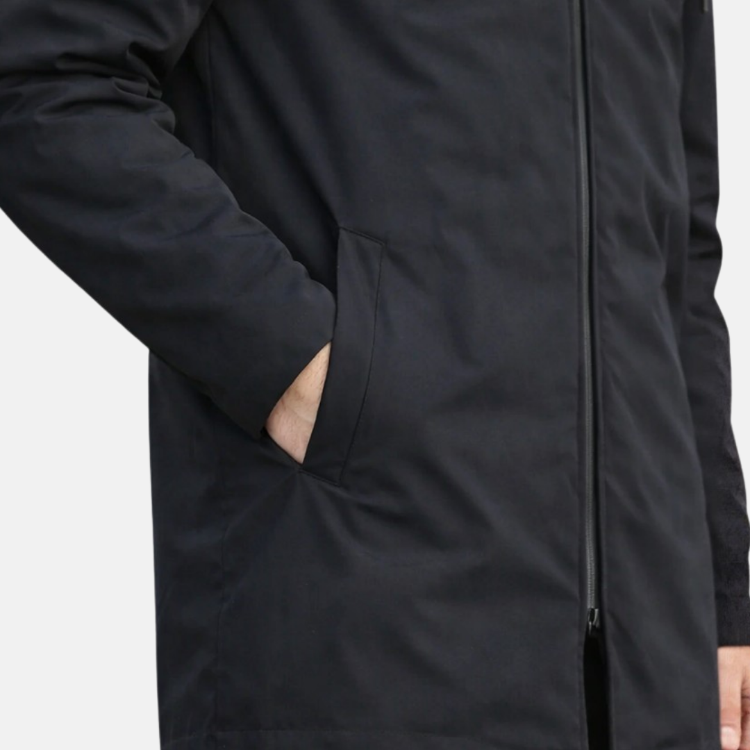 Manteau homme hiver isolé mi-long coupe décontractée
