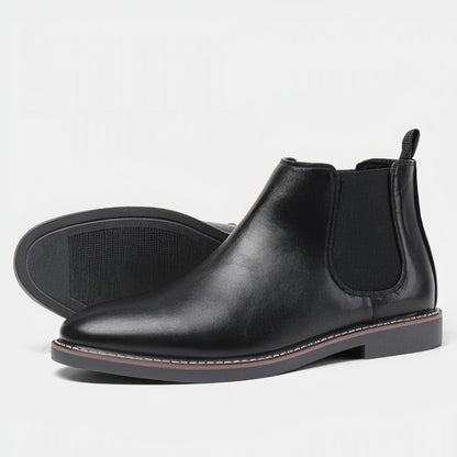 Elegante Chelsea-Boots für Herren aus Leder mit rutschfester Sohle