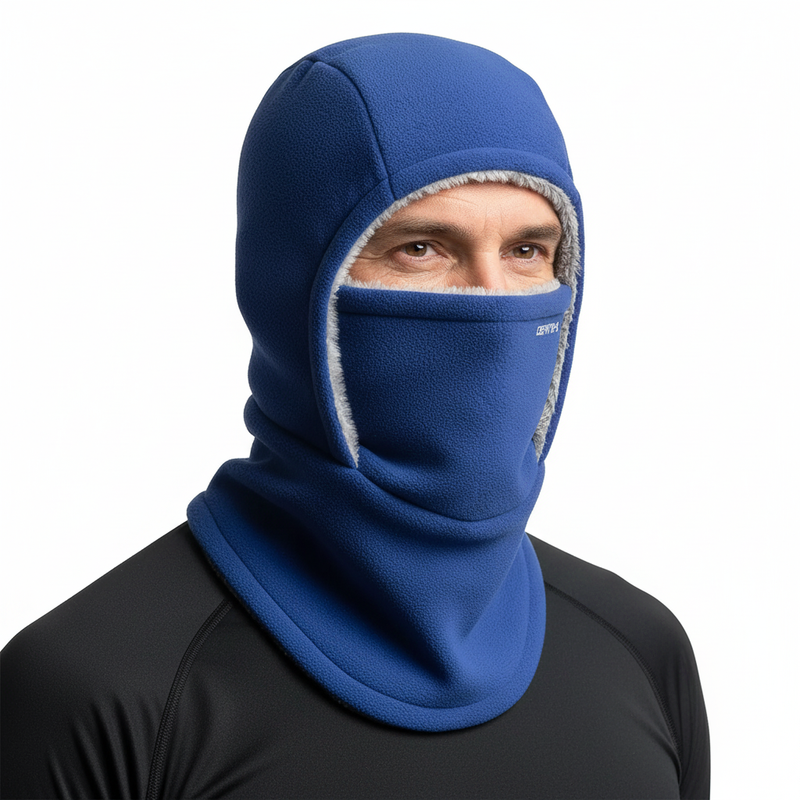 Cagoule polaire coupe-vent unisexe pour hiver froid