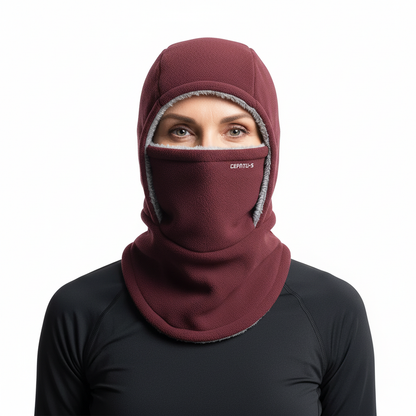 Cagoule polaire coupe-vent unisexe pour hiver froid