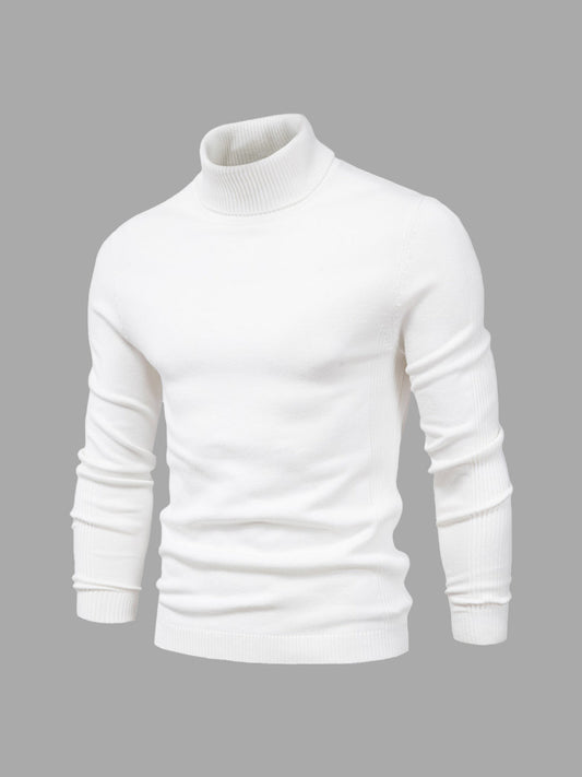Pull col roulé homme lavable moderne élégant