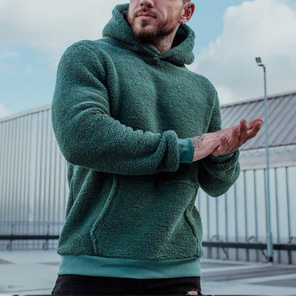 Pull homme sherpa coupe décontractée poche kangourou