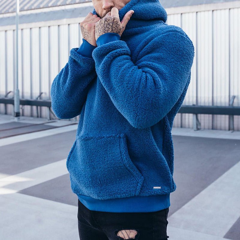 Pull homme sherpa coupe décontractée poche kangourou