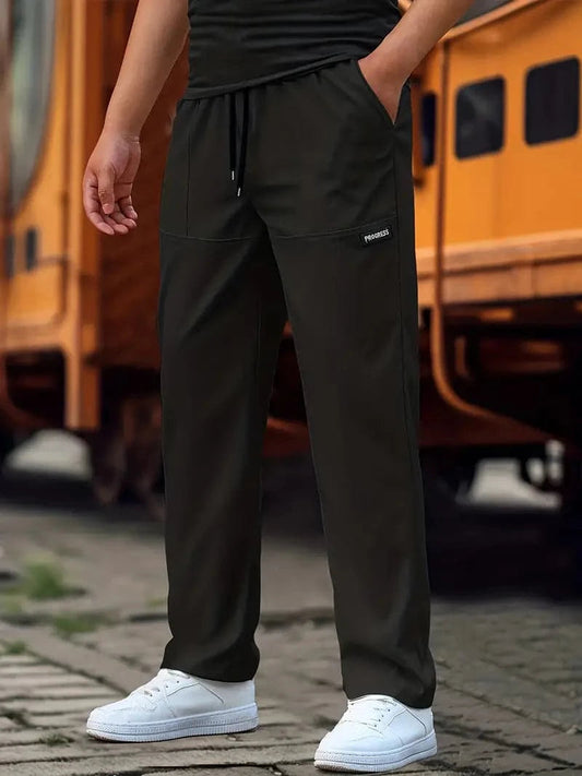 Jogging homme coupe droite moderne confortable
