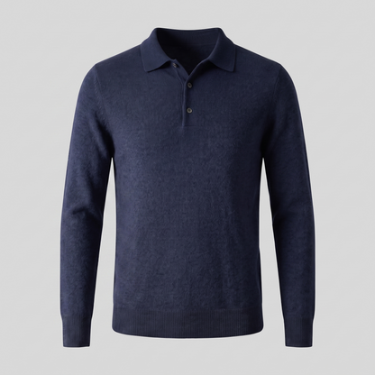 Pull homme laine col polo chaud respirant