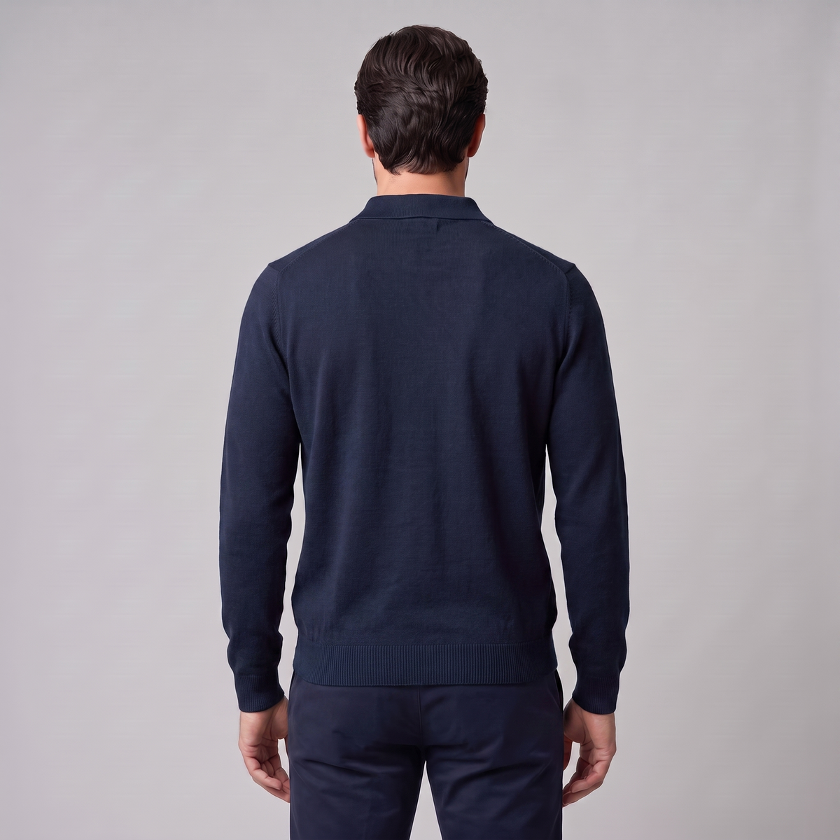 Pull homme laine col polo chaud respirant