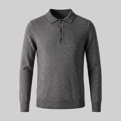 Pull homme laine col polo chaud respirant
