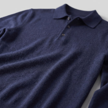 Pull homme laine col polo chaud respirant