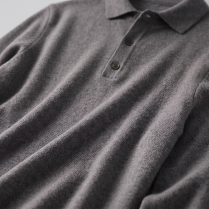 Pull homme laine col polo chaud respirant