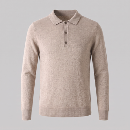 Pull homme laine col polo chaud respirant