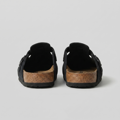 Herren-Clogs aus weichem Wildleder mit Lederfußbett