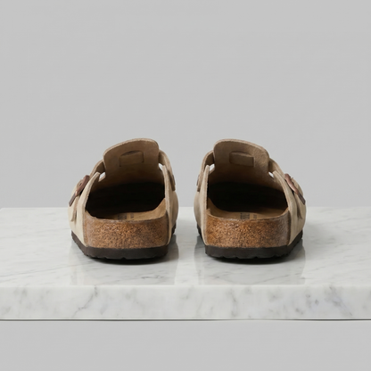 Herren-Clogs aus weichem Wildleder mit Lederfußbett