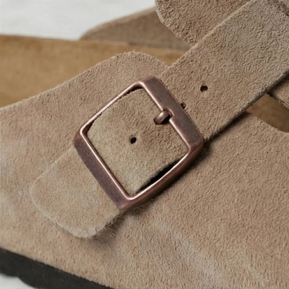 Herren-Clogs aus weichem Wildleder mit Lederfußbett