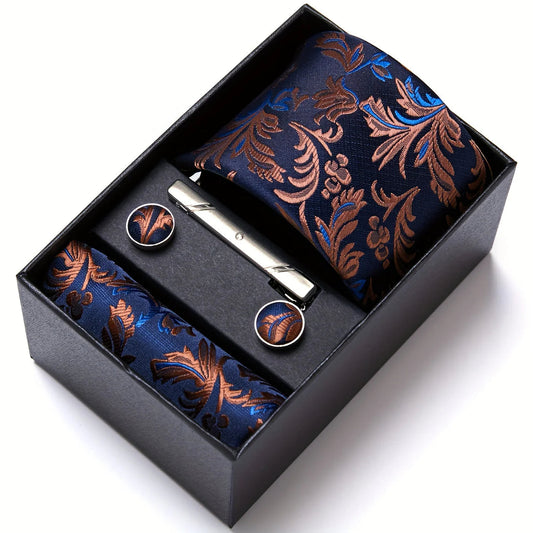 Set cravate homme motif Paisley complet élégant
