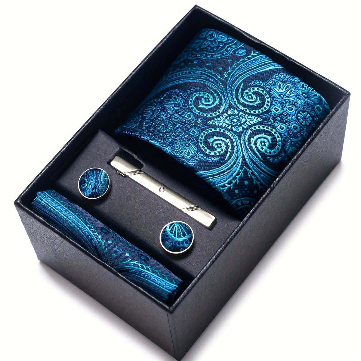 Set cravate homme motif Paisley complet élégant