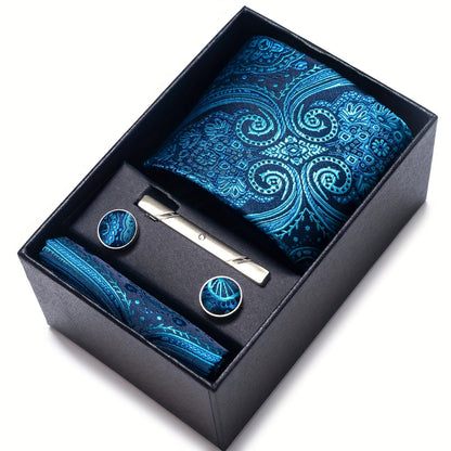 Set cravate homme motif Paisley complet élégant