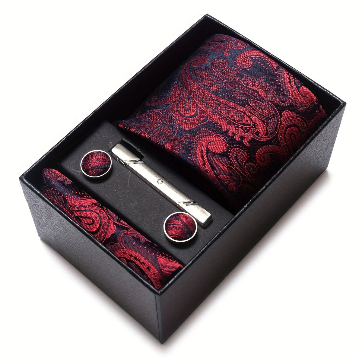 Set cravate homme motif Paisley complet élégant