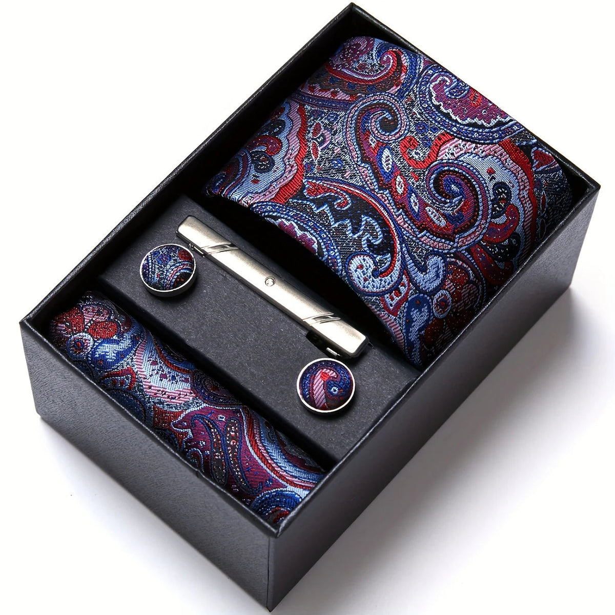 Set cravate homme motif Paisley complet élégant