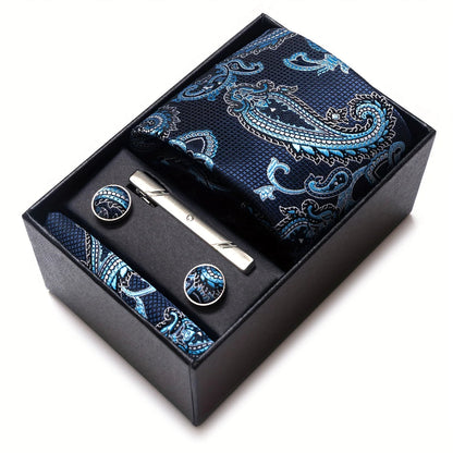 Set cravate homme motif Paisley complet élégant