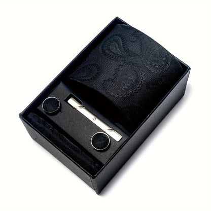 Set cravate homme motif Paisley complet élégant