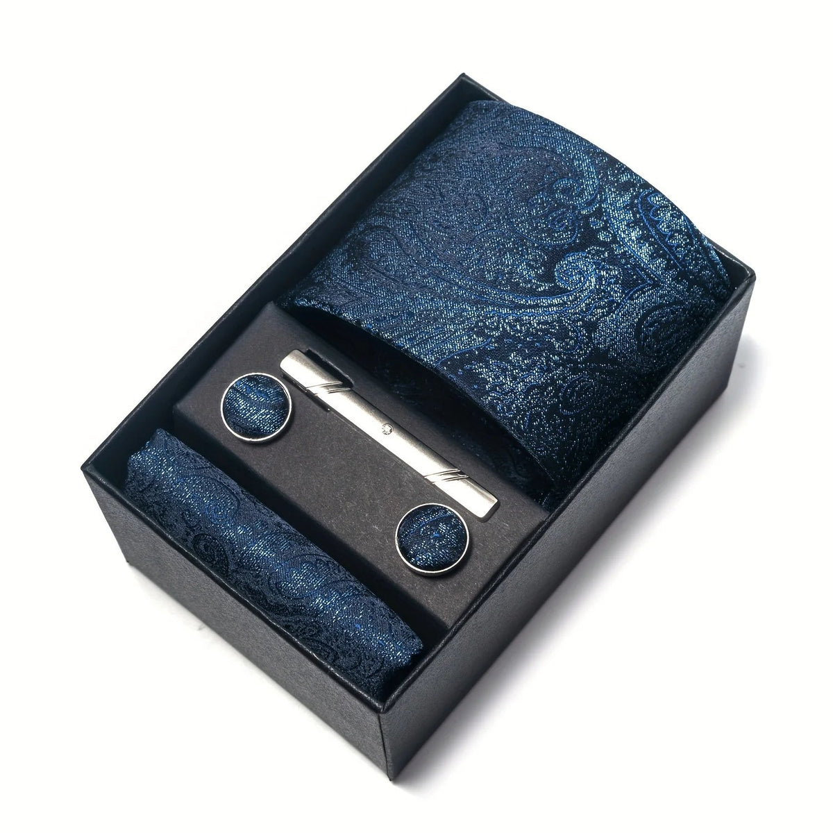 Set cravate homme motif Paisley complet élégant
