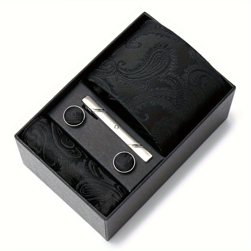 Set cravate homme motif Paisley complet élégant