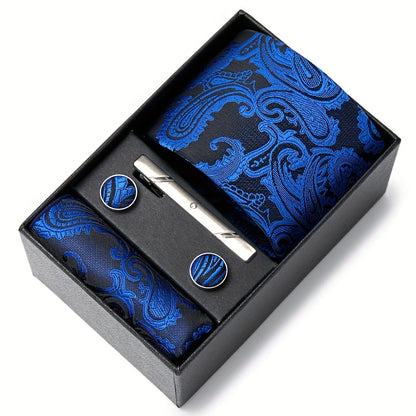 Set cravate homme motif Paisley complet élégant