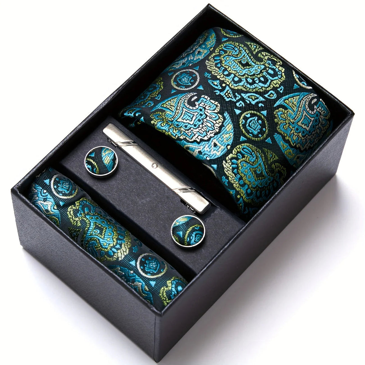 Set cravate homme motif Paisley complet élégant