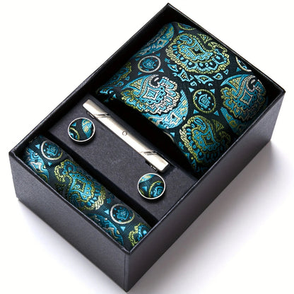 Set cravate homme motif Paisley complet élégant