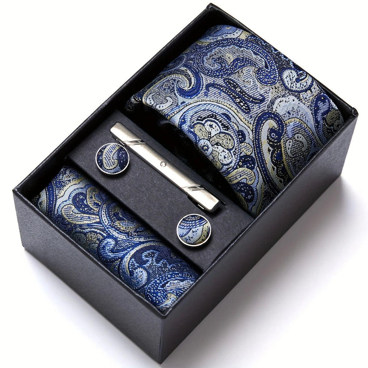 Set cravate homme motif Paisley complet élégant
