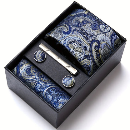 Set cravate homme motif Paisley complet élégant