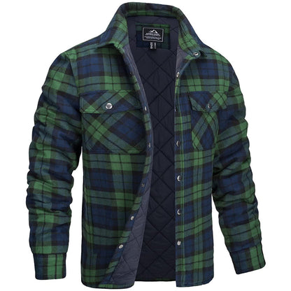Warme gefütterte Herren-Holzfällerjacke für den Winter