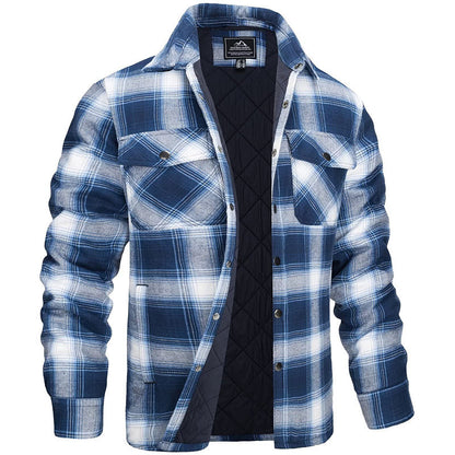 Warme gefütterte Herren-Holzfällerjacke für den Winter