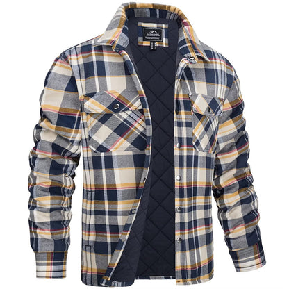 Warme gefütterte Herren-Holzfällerjacke für den Winter
