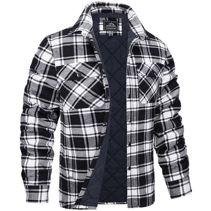 Warme gefütterte Herren-Holzfällerjacke für den Winter