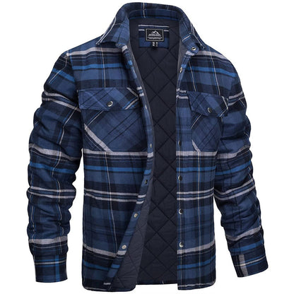 Warme gefütterte Herren-Holzfällerjacke für den Winter