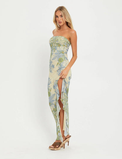 Robe Maxi Bustier Bloom – Élégance Naturelle pour Toutes Occasions