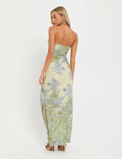Robe Maxi Bustier Bloom – Élégance Naturelle pour Toutes Occasions
