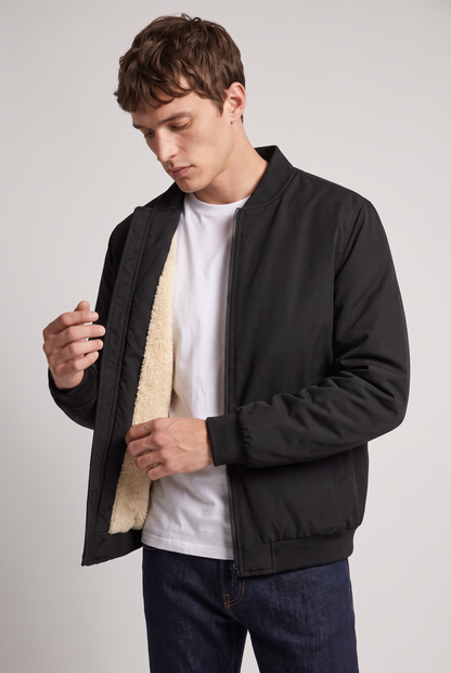 Blouson bomber homme doublure polaire décontracté