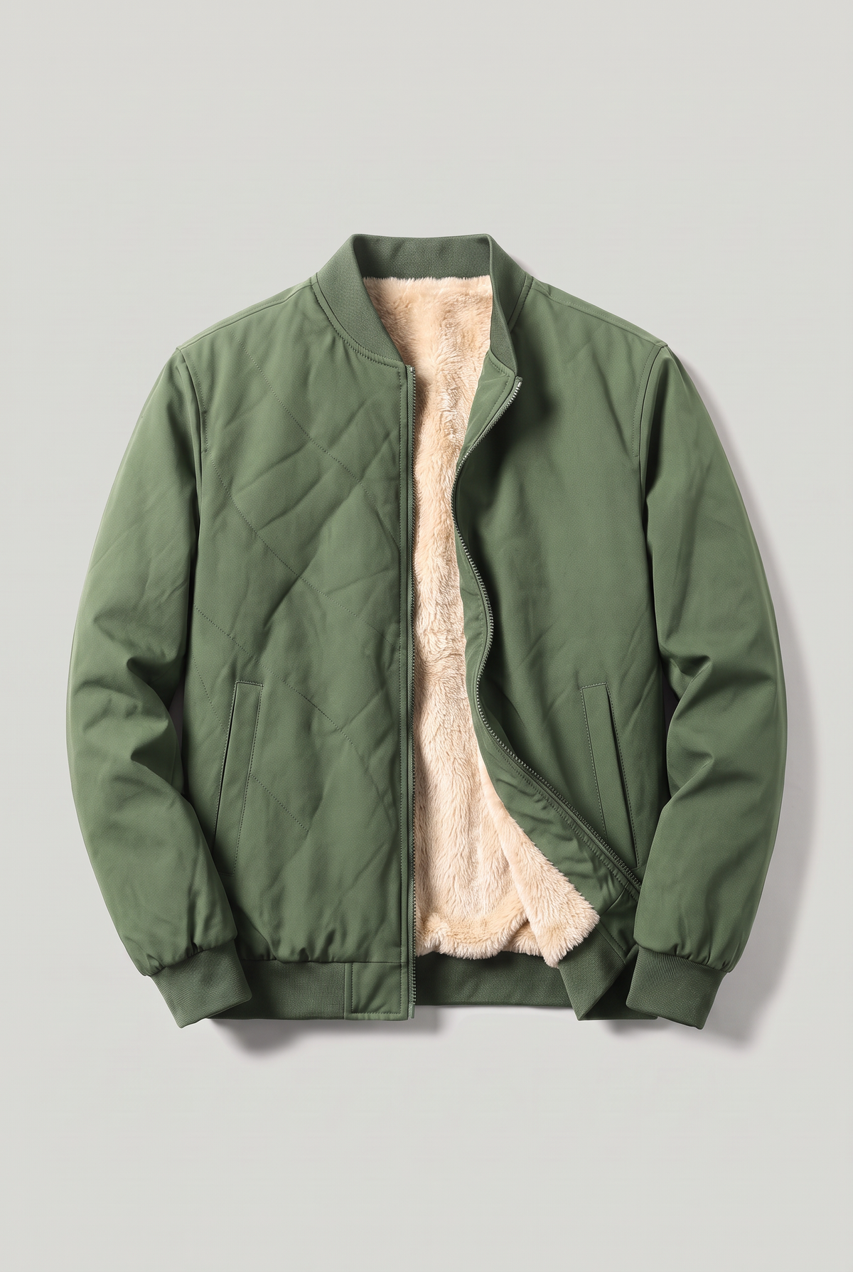 Blouson bomber homme doublure polaire décontracté