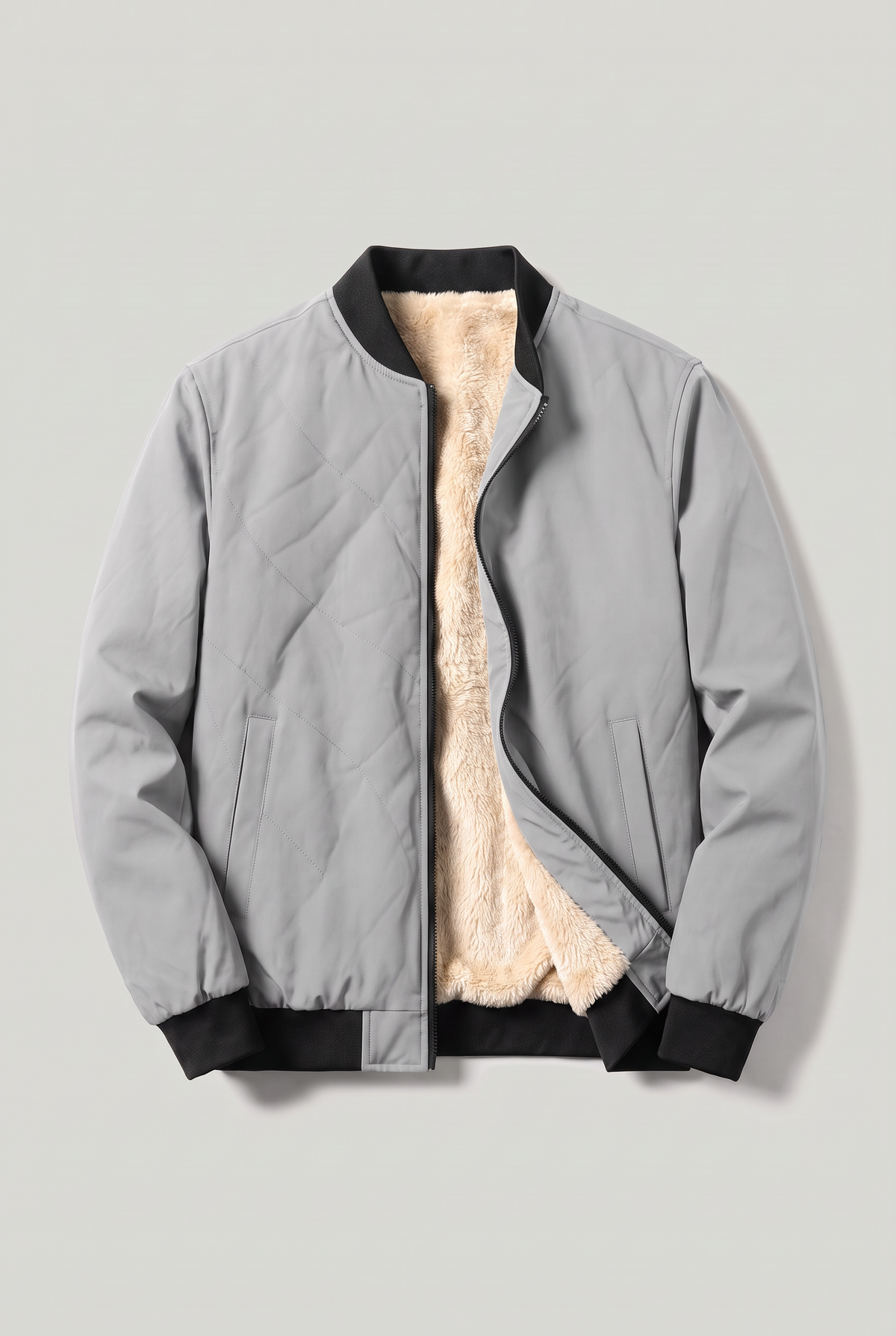 Blouson bomber homme doublure polaire décontracté