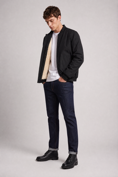 Blouson bomber homme doublure polaire décontracté