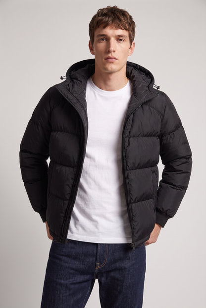 Doudoune homme à capuche coupe ample hiver