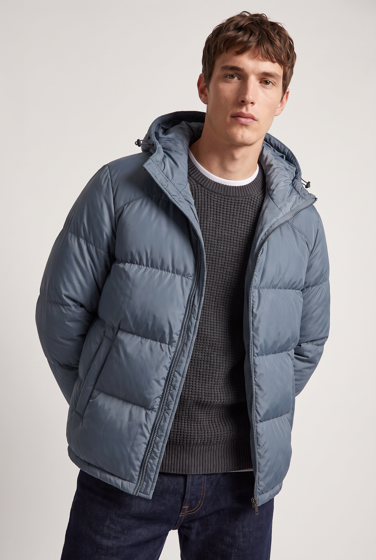 Doudoune homme à capuche coupe ample hiver