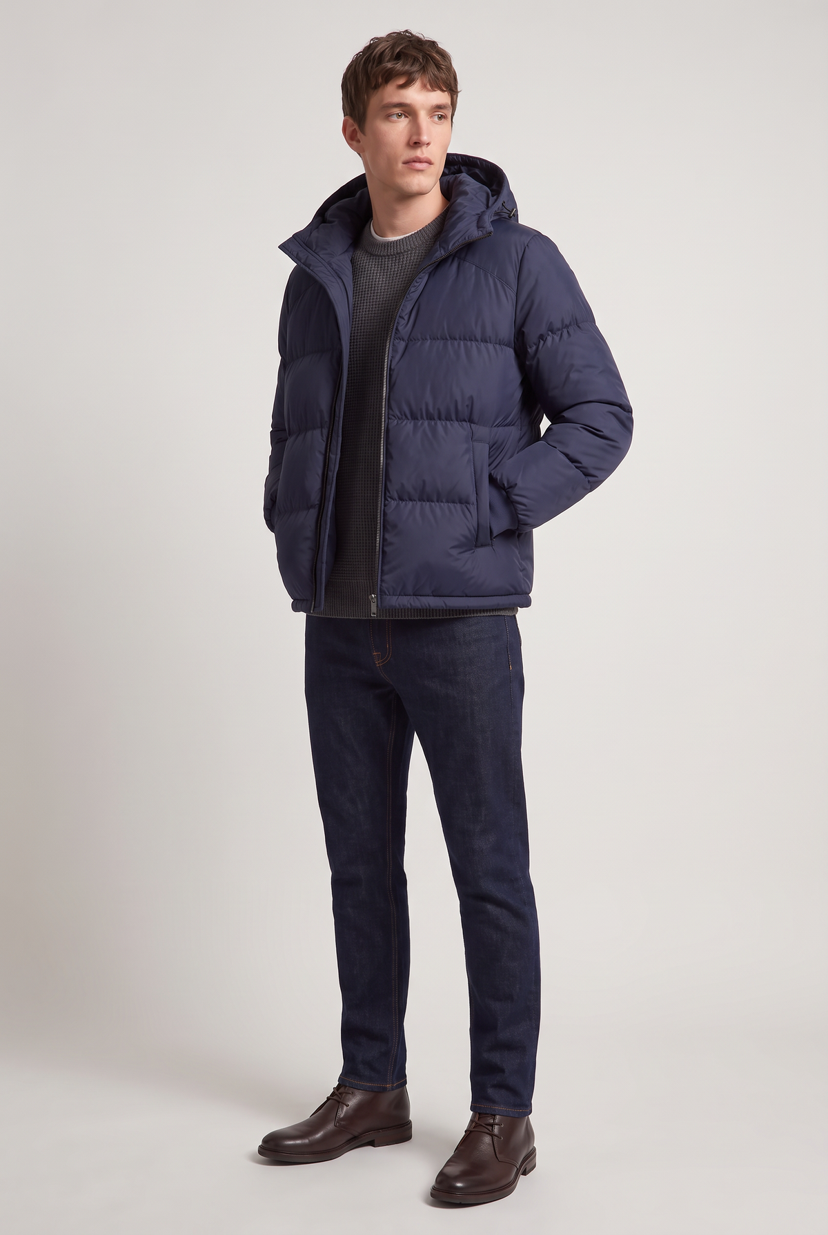 Doudoune homme à capuche coupe ample hiver